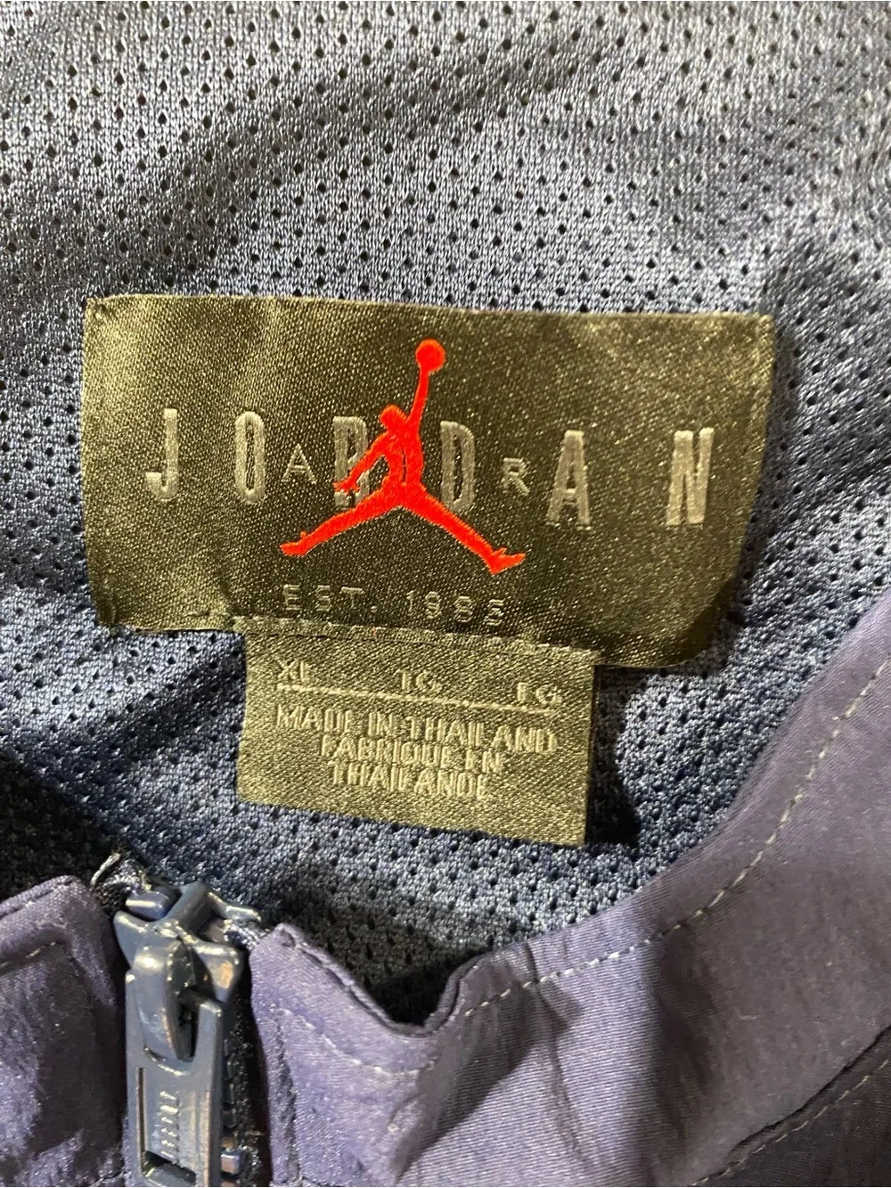 Jordan Navy and Carolina Blue Pullover Jacket XL (RO)